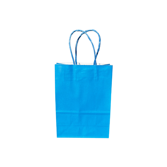 100 Bolsas Kraft Mini FUCSIA, ROJA O AZUL 14x8x20