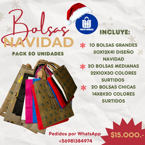 50 Bolsas kraft surtidas