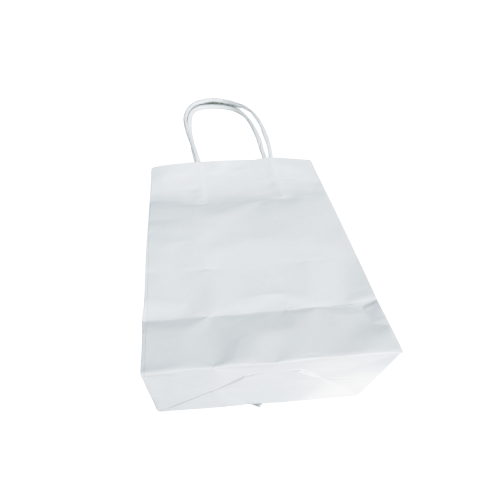 25 Bolsas Kraft Mini Blanca 14x8x20 - PUNTO ENVASES