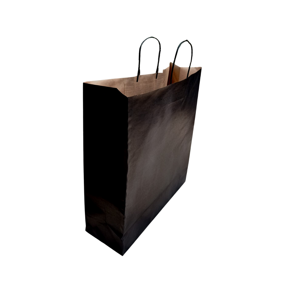 100 Bolsas kraft XL Negra 45x15x48 cm