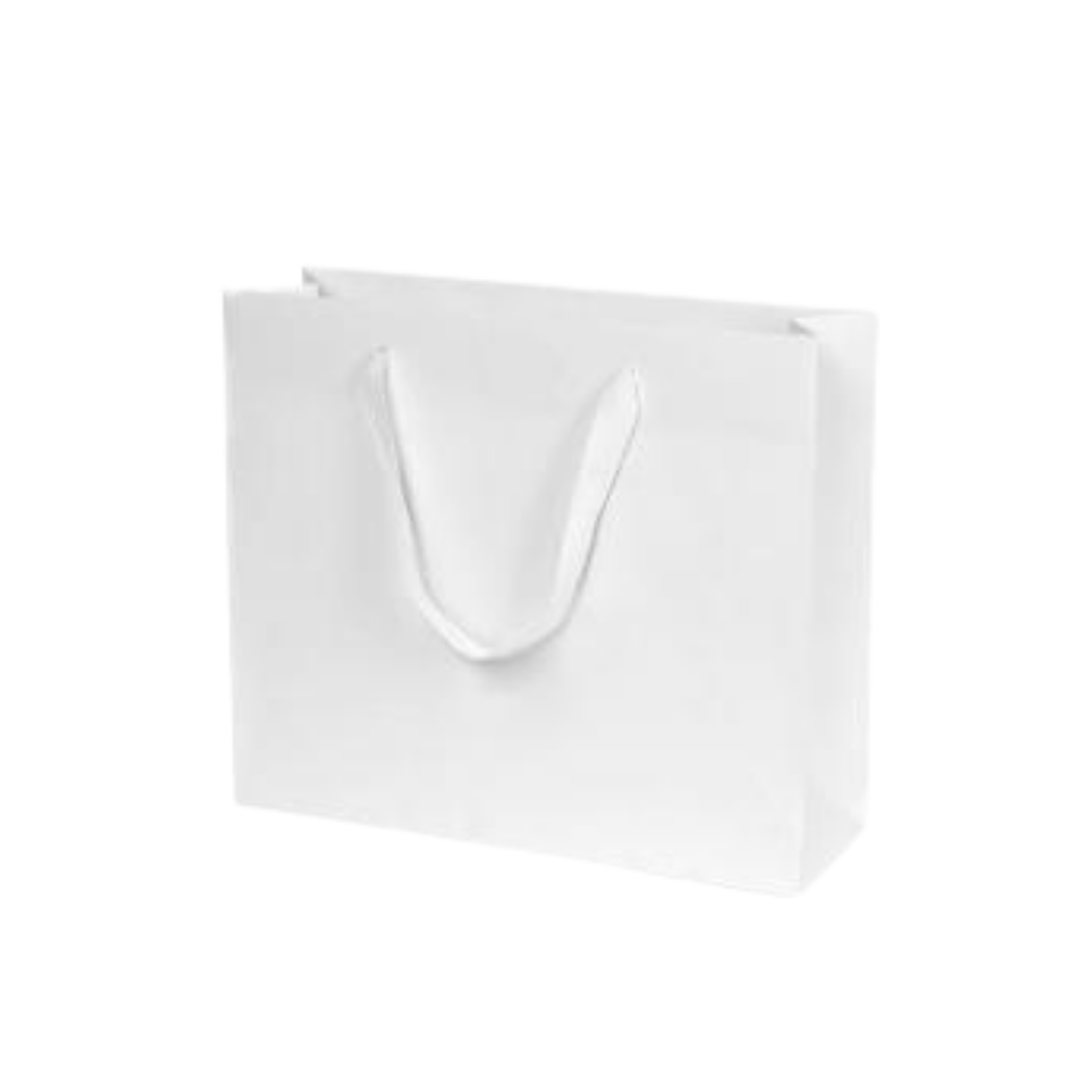 100 Bolsas Couché 50x40x15 cm Blanca o Negra