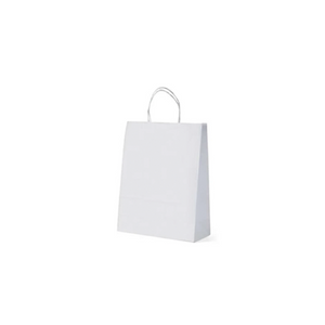 25 Bolsas Kraft Grande Alta Blanca 30X12X41 - PUNTO ENVASES