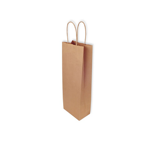 25 Bolsas Kraft Botella 14x8x40 - PUNTO ENVASES