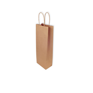 25 Bolsas Kraft Botella 14x8x40 - PUNTO ENVASES